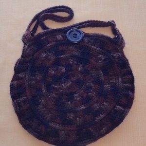 Hand Crocheted Round Shoulder Bag